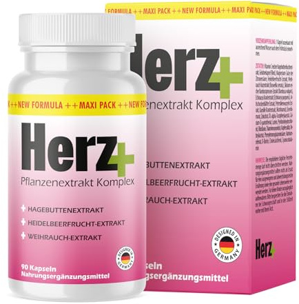 Herzena | Herz Plus Kapseln | reich an Vitaminen & Mineralstoffen | einfache Anwendung | 90 Kapseln