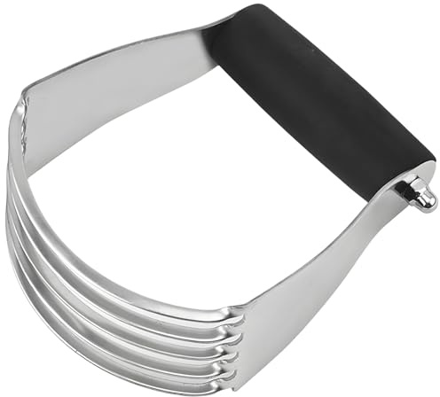 Stainless Steel Pastry Cutter, Heavy Duty Pastry Blender with Non-Slip Grip & Sharp Blades, Dishwasher Safe Pastry Tools for Pie Crust, Biscuits, Bread & Scones