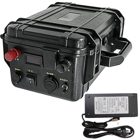 JHKJ Outdoor Portable Battery 12V 80Ah 120Ah 150Ah 200Ah Lithium Battery 24V 60Ah 100Ah Thrusters Batteries with Charger for 720W-2400W Motor,12V60Ah