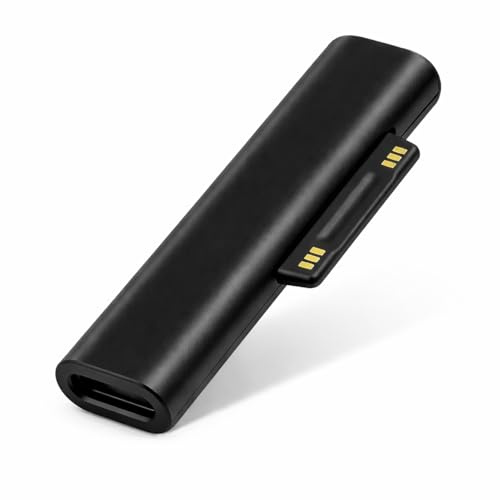 YFYWINSH USB C zu Surface Adapter Typ C Buchse zu Surface Male 65W 15V 3A Surface Connector to USB-C Ladeadapter für Microsoft Surface Pro 9/8/7/6/5/4/3/X Surface Go Surface Book Surface Laptop 3/2/1