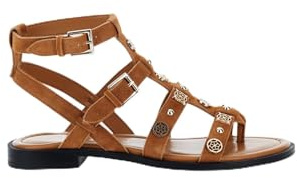 Guess Yazza Leder Zubehör Detaillierte Sandalen FLJY2ZSUE03 Damen SANDALET FLJY2Z SUE03 BROWN, coffee, 36 EU
