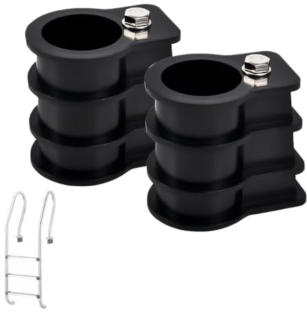 Grobo Lot de 2 supports en plastique pour échelle de piscine - Pour tuyau de 42 mm - Matériel de montage