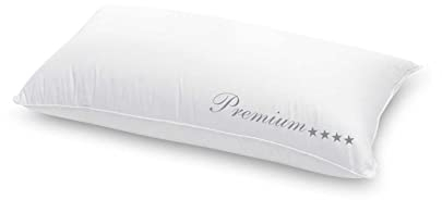 Hanskruchen Premium Federkissen 40x80 cm Made in Germany Daunen Kopfkissen aus 100% Baumwolle - 70% kleine Federn 30% Daunen - 630 gr. für Allergiker