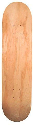 Venom Skateboards Plain Skateboard Deck Maple Wood Stain Blank Skate Board Decks 7ply Natural/Blue/Black/Gold 7.75/8/8.25 Skateboards for Kids/Teenage/Boys/Girls Adults Beginners - Natural - 8.0