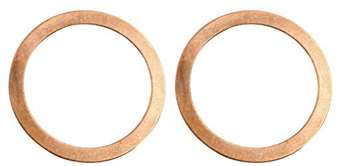 sourcing map Arandelas De Cobre Junta Plana 45Mm 2Pcs para Auto | Resistente A Alta Tensión, Para Embarcaciones Y Aparatos Eléctricos, Fijación Y Sellado, Para Piezas De Máquina