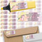 Adress-Etiketten - Adress-Aufkleber Sticker Namensaufkleber mit Ihrem Wunschtext 57x 23mm, für 1 bis 5 Zeilen Text - 45 Stück 45 Hintergründe zur Auswahl (15 Einhorn Unicorn)