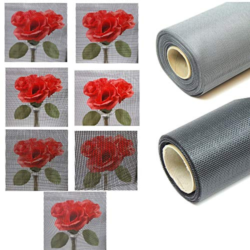 1,65€/m Profi FlyEx Fliegengitter Insektenschutz Mückenschutz Insektenschutzgewebe für Fenster Türen Rollenware - Punktverschweißt - Reißfest - UV-beständig (Standard Schwarz, 80 cm)