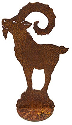 itsisa Dekofigur im Rost Design Steinbock, H: 20 cm - Rostfigur für den Garten, Gartendeko