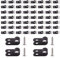Rustark Lot de 60 colliers de serrage en nylon et plastique de type R avec 60 vis en acier inoxydable, fixation de cordon de fixation à vis, kit de clips de câble pour gestion des câbles (6,35 mm)