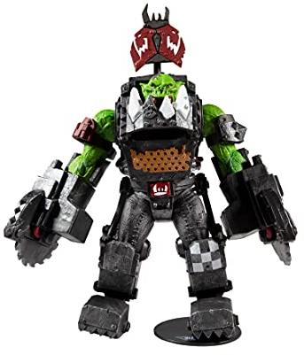 McFarlane Toys, Warhammer 40000 Ork Meganob with Buzzsaw Mega Figure with 22 Moving Parts, Collectible Warhammer Figure with collectors stand base – Ages 12+