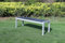 Villana Bank, Silber, Alu/Holzimitat, 135x40x45 cm, für bis zu 3 Personen