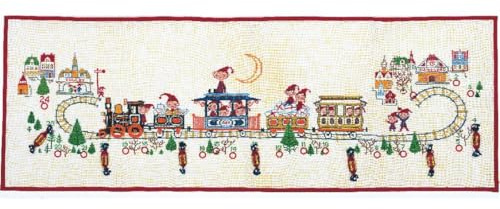 Eva Rosenstand Wandbehang Kreuzstich Set Adventskalender, Zug Zählmuster, Multifarbig