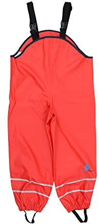Dry Kinder wasserdichte Latzhose mit Fleece - Rot - 5/6 Jahre