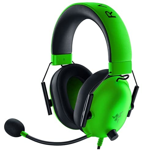 Razer BlackShark V2 X Gaming Headset: 7.1 Surround Sound - 50mm Drivers - Memory Foam Ear Cushions - for PC, PS5, PS4, Switch, Xbox One, Xbox Series X|S, 3.5mm Audio Jack - Green (Renewed)