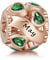 NINGAN May Birthstone Charms Rose Gold 925 Sterling Silver Love Heart Bead for Charm Bracelets and Necklaces with 5A Cubic Zirconia, Birthday Gifts