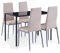 Hommdiy Esszimmergruppe mit 4 Stühlen, Essgruppe für 4 Personen, 4er Set Esszimmerstühle mit Esstisch, für Wohnzimmer Küche Beige