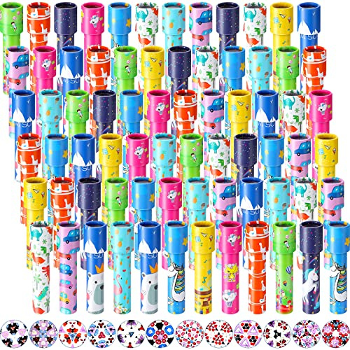 Jerify 72 Pieces Kaleidoscope Toys for Boys Girls Classic Kaleidoscopes Bulk Educational Toys Return Gifts for Birthday Party Favor Bag Fillers School Classroom Carnival Prize Random Pattern