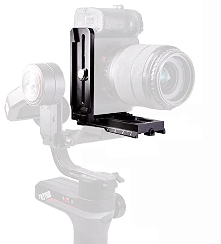 WEWOGA Aluminum L Bracket Vertical Horizontal Switching Camera Quick Release Plate Compatible for Zhiyun Weebill-S Zhiyun Crane 2/Crane 3 Gimbal Stabilizer Tripod Monopod