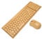 Vikye Tastatur- und Maus-Set, 2,4-GHz-Wireless-Plug-and-Play-Bambus-Computer-Wireless-Geräte, Wireless-Verbindungs-Holz-Computer-Steuergeräte für das Büro (Kombination aus Maus und Tastatur)