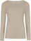 Top Linen (NW) Ltd Women Long Sleeve T Shirts - Plain Stretch Round Scoop Neck T Shirt - Lightweight Womens T Shirts for Casual Wearing - Ladies T Shirts Made in The UK (Mocha, S/M)