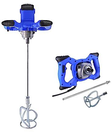 Mörtelrührer Rührwerk für Mischgut Beton, Mörtel, Putz, Handrührwerk 2800W, 6-stufige Drehzahlregelung, Rühreraufnahme: M14, Rührquirl Ø 120mm, Ergonomischem Griff, Rührgerät Mörtel Betonrührer