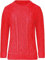 AJFASHION Women Jumpers New Ladies Long Sleeve Chunky Cable Knitted Jumper Crew Neck Winter Sweater Top UK Size 8-22 Red