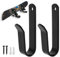 NQEUEPN 2 Stück Snowboard Wandhalterung, Horizontal Snowboard-Präsentationsständer Wandmontage-Clips Skihalter Regalaufhänger Organizer für Innenräume Zimmer Garage Skibrett, Aufbewahrung (Schwarz)