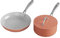 Ciarra Beyond Cookware Nonstick Ceramic Frying Pan 26cm&Sauce Pan 20cm Non Toxic PTFE&PFOA Free Oven Safe Compatible with All Stovetops Orange