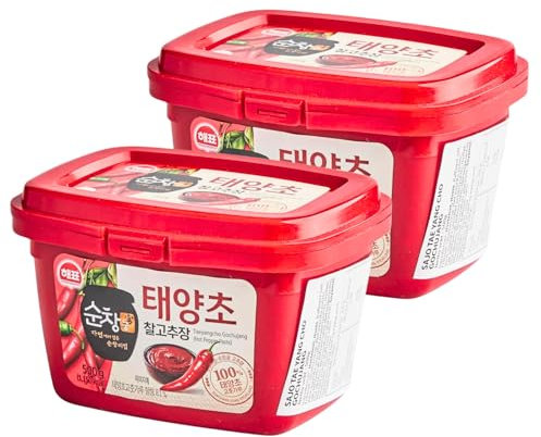 Sajo Haepyo Sunchang Gung Medium Hot Pepper Paste (Gochujang) 500g - Authentic Korean Fermented Chili Paste, Rich Umami Flavor, Perfect for Cooking, Marinades, and Dipping (Pack 2)