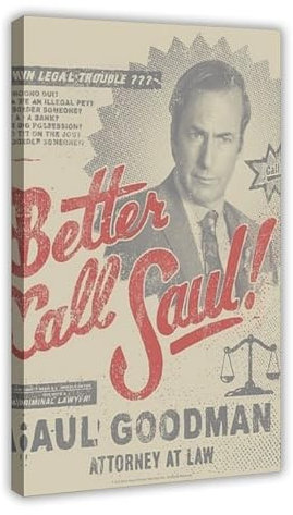 HOBIVA Kunstdruck-Poster mit Aufschrift Better Call Saul, ästhetisch, 15 Stück, Schlafzimmerdekoration, Landschaft, Büro, Raumdekoration, Geschenk, Rahmen-Stil, 40 x 60 cm