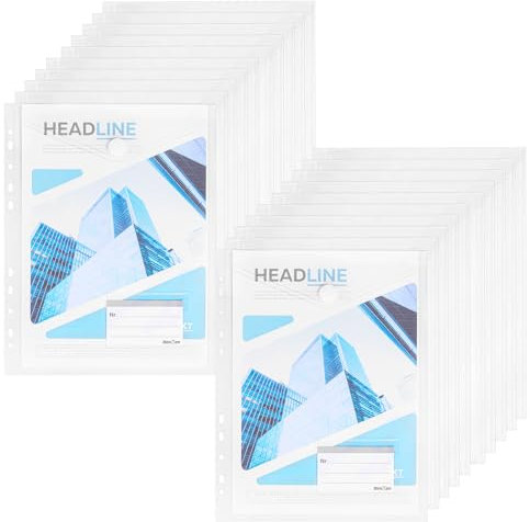 Donken Dokumentenmappe A4, 20 Stück Dokumententasche A4 Abheftbar, Mappen Hochformat mit Klettverschluss, Sammelmappe mit 11 Lochrand und Etikettentasche für Dokumente