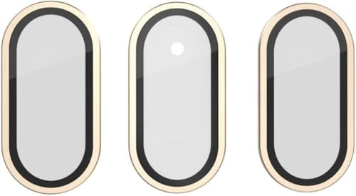 WsjiaboFux 3Pcs Gold Tempered Film For Meta Quest 3, Camera Lens Protector for Meta Quest 3, Glass Lens Screen Protector Compatible for Meta Quest 3 VR Headsets Accessories Headsets Virtual Reality