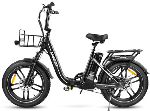 SAMEBIKE E Bike Herren mit 48V 624WH Batterie, 20 * 4.0 Zoll, 7-Gang Getriebe mit LCD-Display, 250W Motor & 25km/h, Reichweite bis zu 120km