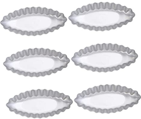 Hoement 6stücke Teiliges Aluminiumlegierung Backform Schiffchen Antihaft Tart Kuchenform Für Ofen Und Kühlschrank Geburtstag Weihnachten Hochzeit Events