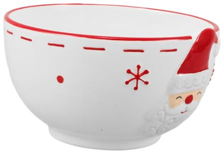 PRETYZOOM Plato Cerámico Navideño Ensaladera De Cerámica Tazón De Corazón Tazón De Fruta Decorativo Ideal Para Fiestas