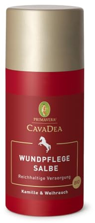 Primavera CavaDea Wundpflege Salbe Bio - unterstützt den Regenerationsprozess, kann juckreizlindernd wirken bei Pferden - mit 100% naturreinen ätherischen Ölen - vegan - 95 ml