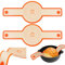 2 piezas de eslingas de silicona para pan para revestimientos de horno holandés Estera de silicona para hornear (Red)
