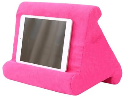cupeohome Tablet Pillow Stand, Multi-Angle Tablet Cushion Stand Lazy Holder Tablet Pillow Holder for IPad Cushion Stand Soft Phone Pillow for iPad/Kindle/E-Reader/Tablet (Pink)