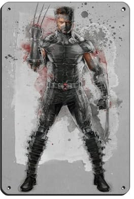 AMATWI Wolverine Logan Hugh Jackman Filmposter 27 Blechschild, Vintage, Metall, Pub, Club, Café, Bar, Zuhause, Wandkunst, Dekoration, Poster, Retro, 20 x 30 cm