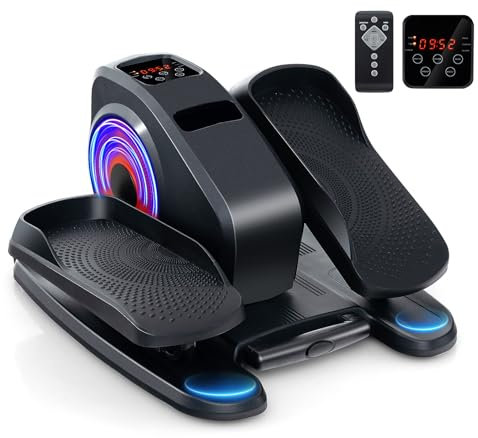 COSTWAY Ellipsentrainer unter den Schreibtisch, elektrischer Pedaltrainer mit Anzeigemonitor & Fernbedienung, Bewegungstrainer Stepper für Bewegung, Sitzende Pedal Exerciser für Zuhause Büro