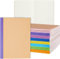 10 Stück Kraft Notizbuch A5, 10 Notizbücher Set, Notizheft mit Regenbogen Rücken in 5 vintagen Farben, 60 Seiten, 21x14cm,Tagebuch Notizbücher für Büro und Schule