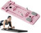 Gaxcent Multifunktionales Bauchbrett, Faltbares Pilates-Brett, Pilates Reformer Board Set, Tragbares Pilates-Fitnessstudio Für Zu Hause, Multifunktionales Trainingsgeräte,Rosa