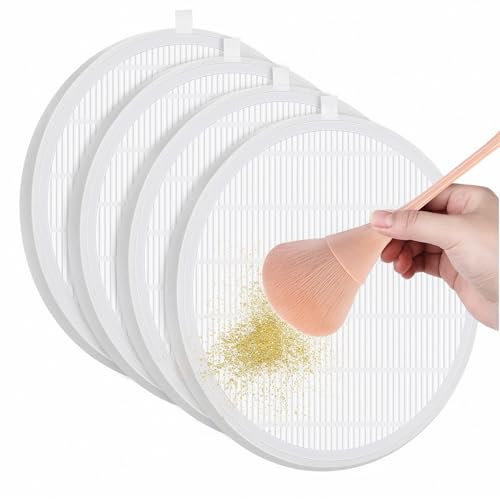 4 Pcs Nail Dust Collector Filter Replacement Filter Reusable Dust Collector Filter No Spilling Dust Filter for 40W/60W/80W Nail Vacuum Machine Manicure Tools Nail Salon Home Use