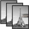 upsimples 3 Pack Bilderrahmen A3, a3 Bilderrahmen Schwarz für Fotogalerie, Einschubstreifen, Horizontale oder Vertikale Wandmontage
