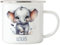 Kindertasse mit Namen Personalisiert, Personalisierte Tasse Kinder mit Elefant, Namenstasse Elefantentasse, Kinderbecher als Geschenk zur Taufe, Geburt Weihnachten - Emaille Tasse
