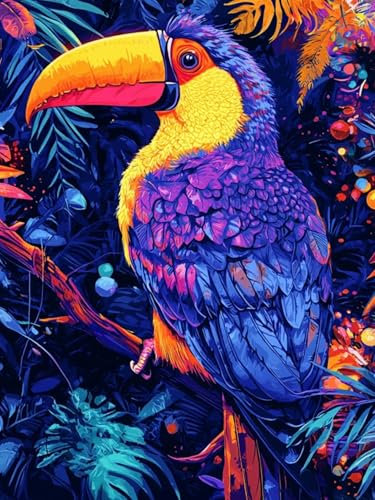 Diamond Painting Erwachsene Kinder-Anlage Diamond Painting Kits, 5D Tier Diamant Malerei Set, DIY Diamantmalerei Basteln mosaikherstellung Bilder Arts, Décor Kreuzstich-Leinwandgemälde 30x40cm O-3