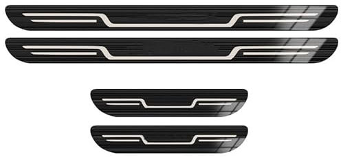 OKIIO Protecteur De Seuil De Porte De Voiture pour R-Ange Rover Evoque (2013-2019), Voiture Seuil De Porte Door Sill Contre Les Rayures Protection, Style Accessoires Accessoire
