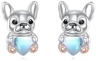 YFN Pinguin Ohrringe Sterling Silber Pinguin Ohrstecker Ohrringe Mondstein Schmuck Geschenk für Damen