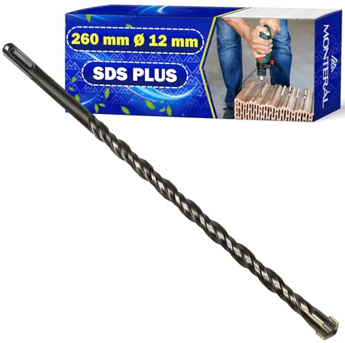 Foret Beton SDS Plus Ø12x260 mm Fabriqué en Acier et Carbure de Tungstène