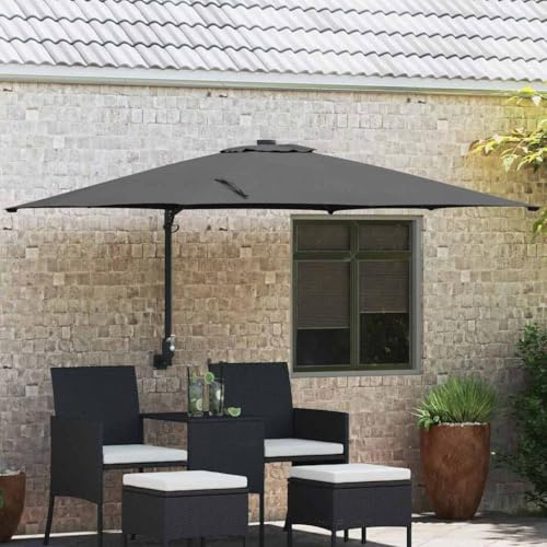 Holamys Parasol de jardin sable, x x cm, parasol de terrasse inclinable, protection solaire d'extérieur robuste pour jardin, balcon et piscine